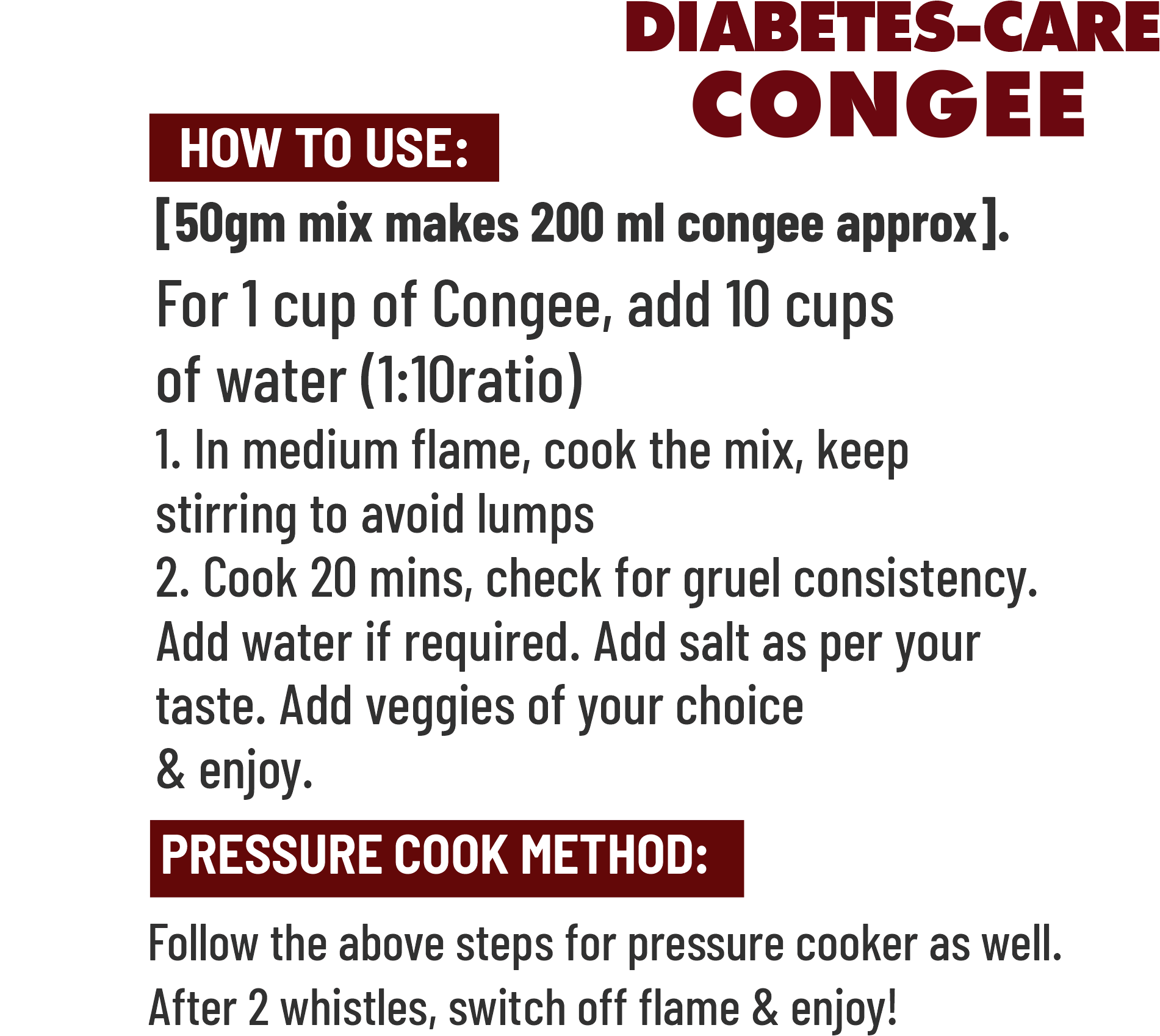 Diabetes-Care Red Rice Congee