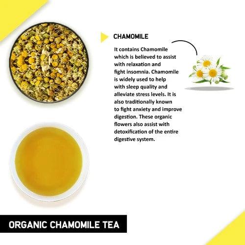 Organic Chamomile Tea- (Certified Organic, Whole Flowers) - Detox Tea and Calming Tisane
