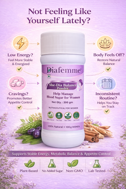 She Dia Balance Powder – Daily Energy &amp; Metabolic Balance Support for Women