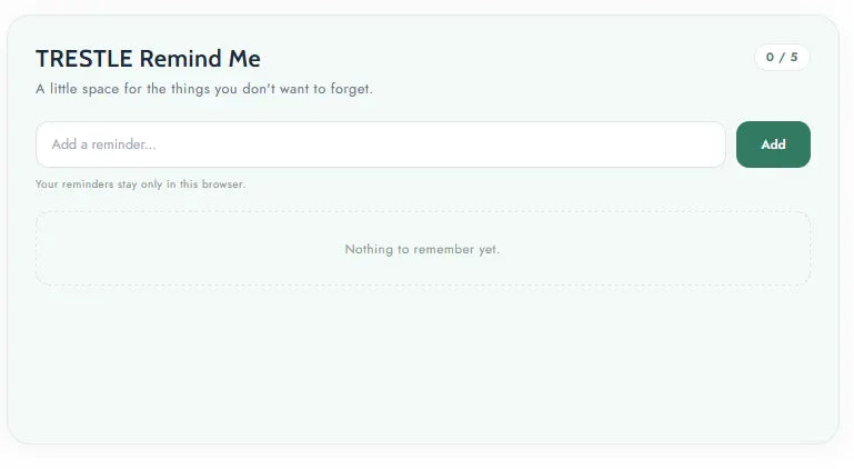 TRESTLE Remind Me